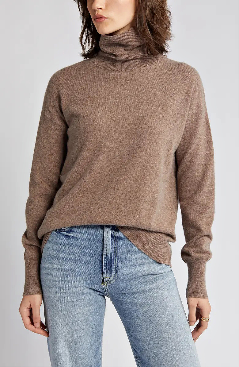 Turtleneck sweater clearance top